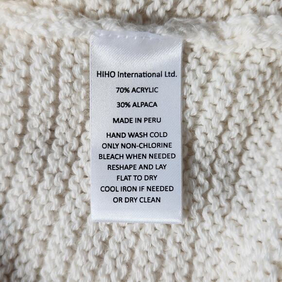 HIHO Designed in Tortola BVI Cream Alpaca Blend Knit Sweater | Women's M - Picture 11 of 11